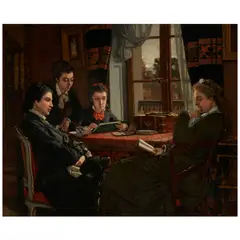Victor Chavet, La Jeune Aquarelliste, oil on canvas