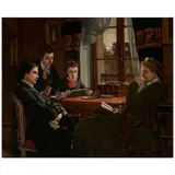 Victor Chavet, La Jeune Aquarelliste, oil on canvas
