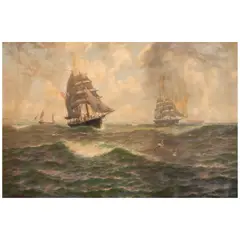 A Fair wind from the Downs by Thomas Rose Miles, oil on canvas, sold Nov 2025