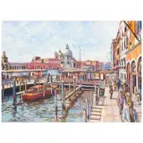 Hughes Claude Pissarro, L'Embarcadére Potellino a Venise, pastel on paper