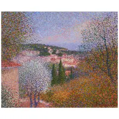 Jean Vollet, Saint-Jean-Cap-Ferrat, Vue sur le Village, oil on canvas