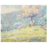 Frank Usher de Voll, A Midsummer's Day, oil on canvas board