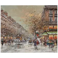 Paris, Le Café de la Paix by Antoine Blanchard, oil on canvas, sold Nov 2025