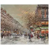Antoine Blanchard, Paris, Le Café de la Paix, oil on canvas