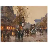 Édouard Cortès, Boulevard des Capucines, oil on canvas