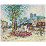Pierre Boudet, Paris-quai Montebello, oil on Masonite
