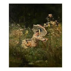 Joseph Bail, La Pecheuse, oil on canvas