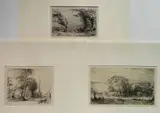 Adolphe Beaufrère, - 1). ''La Barriere''-, drypoint, 1922