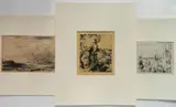 Adolphe Beaufrère, - 1). ''Sur La Plage a Larmer''-, etching and drypoint, 1929