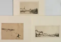 Martin Hardie, - 1). ''A Quiet Evening, Concareau'' (Laver 81)-, etching, 1921