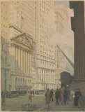 Tavik F Simon, - ''New York Stock Exchange'' (Novak 463)- color soft ground and