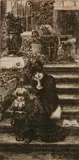 James J. J. Tissot, - ''Reverie'' (Wentworth 52)-, etching, 1889, very good condition