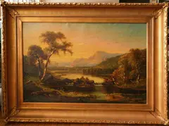 Charles Volkmar, - Landscape-, oil on canvas