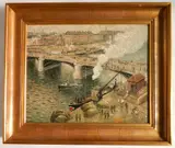 Frank Myers Bogg, - ''Pont Du Carousel''-, oil on canvas (relined)