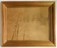 - Bronx Landscape in Winter- by Otto Henry Bacher, oil on canvas, 1907, sold Mar 2020