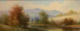 George Mc Connell, - Mountainous Fall Landscape-, oil on canvasboard