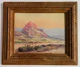 Edward Langley, - Arizona Landscape-, oil on panel, 1928
