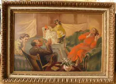Peppino Mangravite, - ''Family Gaiety''-, oil on canvas, 1934