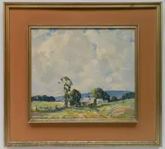 C. Curry Bohm, - Summer Landscape-, oil on canvasboard