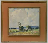 C. Curry Bohm, - Summer Landscape-, oil on canvasboard