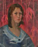 Doris Lee, - Portrait-, oil on canvas (double-sided)