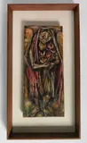 Eugene Mackaben, - Woman with Plants-, oil on panel