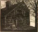 Asa Cheffetz, - ''Afterglow'' (Springfield 14)- wood, engraving, 1929