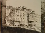 John Taylor Arms, - ''From the Ponte Vecchio, Florence''-, etching and aquatint, 1925