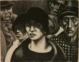 Mabel Dwight, - ''In The Crowd'' (Robinson & Pirog 60)-, lithograph, 1931