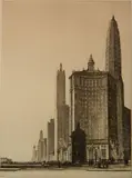 Gerald Geerlings, - ''Vertical Mile'' (Czestochowski 25/IX)-, etching, 1932