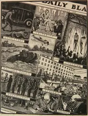 Leo J. Meissner, - ''Civilization A. D. 1935''- wood, engraving, 1935