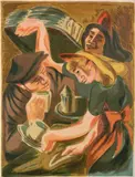 Hulda Robbins, - ''Bus Girls''-, serigraph in color, 1941
