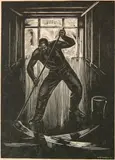 William Wolfson, - ''Six A. M.''-, woodcut, 1930