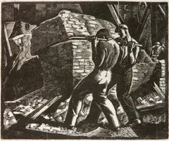 William Wolfson, - ''The Wreckers''- wood, engraving, 1932