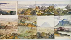 Paul B. Travis, - ''Lake Bunyoni''- set of 12 watercolors on paper, 1928, all signed 'Paul B. Travis 1928' in, pencil