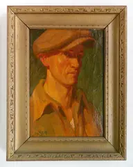 Alexander Stern, - ''Self-Portrait''-, oil on canvas, ca. 1926