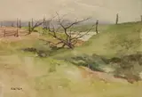 Henry G. Keller, - Spring Landscape-, watercolor on paper