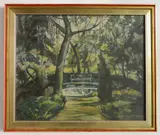 William Joseph Eastman, - Park Scene-, oil on canvas