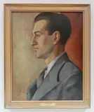 Charles Sallee, - ''Portrait of George Gershwin''-, oil on canvas