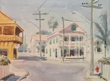 Martin Linsey, - ''Key West''-, watercolor on paper, 1968