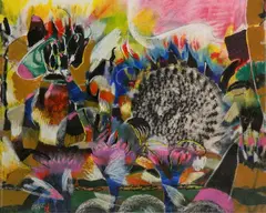 Randall Tiedeman, - Untitled-, pastel on paper
