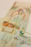 Richard Treaster, - ''Maquette for Playhouse''-, watercolor on paper
