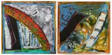 David Haberman, - Untitled I; Untitled II- 2, gouache on paper