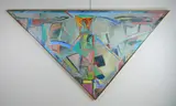 David Haberman, - Untitled Abstract (Cleveland Ohio)-, oil on canvas (triangular), 1983
