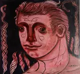 Scott Miller, - Self-Portrait-, oil on canvas, 1986