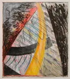 David Haberman, - ''Into The World''-, mixed media on paper, 1988