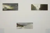 Douglas Lucak, - ''Daybreak East of Iron Court''; ''Drift Near Inner Belt Bridge'' & '' Signal at Sixth''- 3, oil on black and white photograph, 1997, all