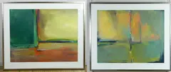 - Untitled- 2 by Kathleen Hammett, oil on paper, both, sold Mar 2020