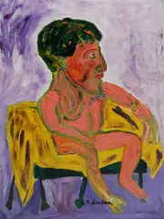Sid Rheuban, - ''Classic Greek Head''-, oil on canvas, 1994