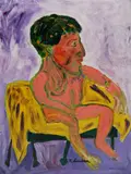 Sid Rheuban, - ''Classic Greek Head''-, oil on canvas, 1994
